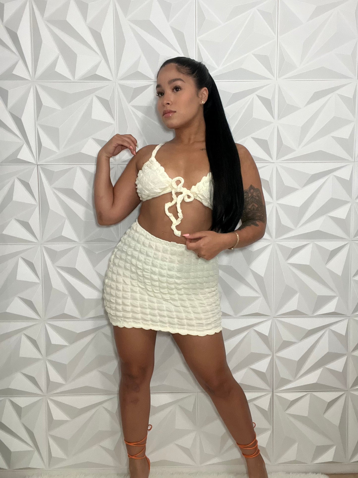 Miami vibe skirt set